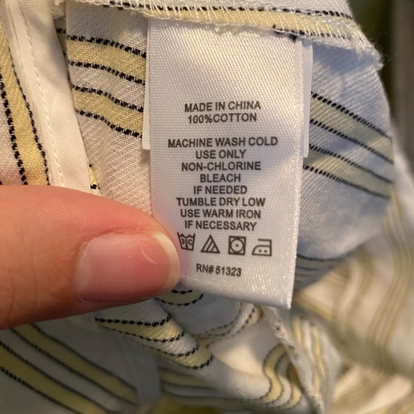 1. State Shorts Stripe Tie Waist Size 12 White Yellow NWT - Picture 7 of 8